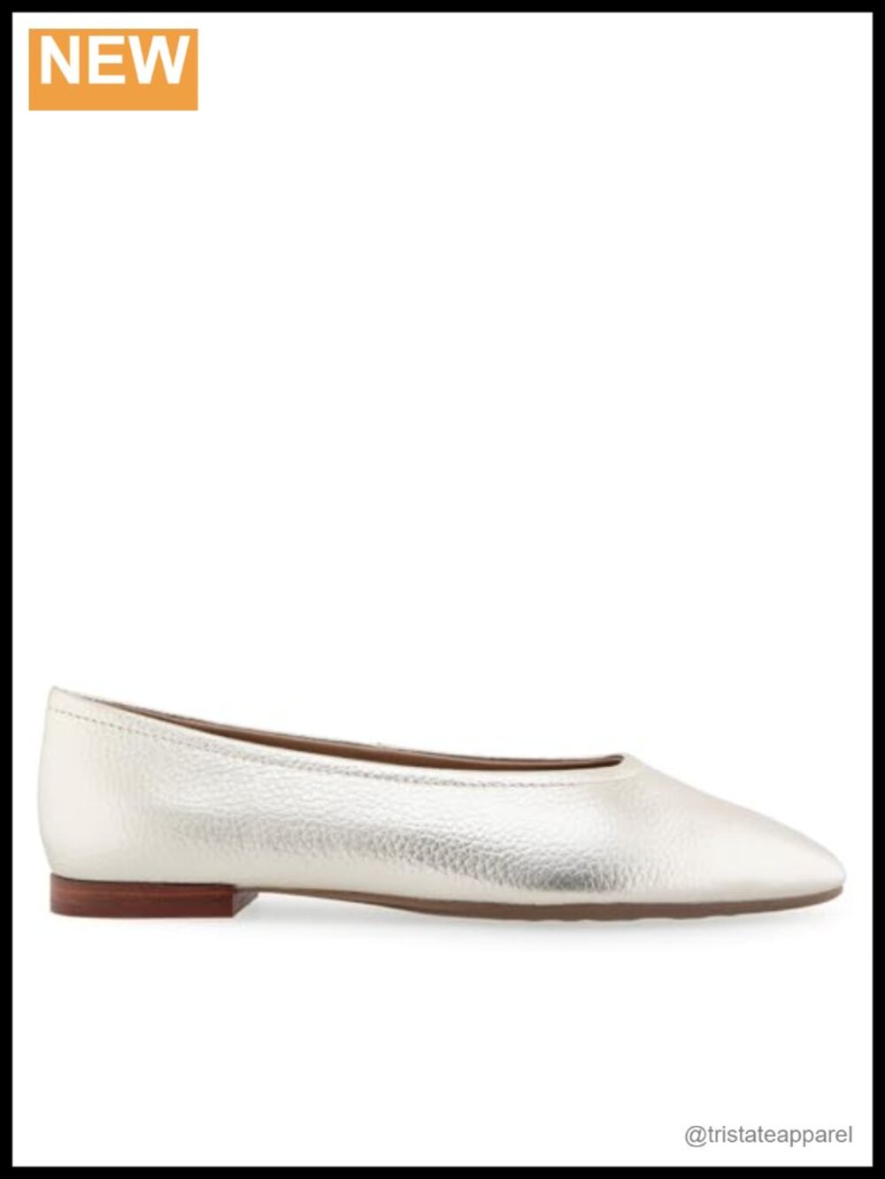 Leather Slip-On Flats with Ortholite Insole Comfort Walking Shoes - Picture 6 of 6
